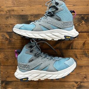 Hoka Blue and Gray Athletic Shoes